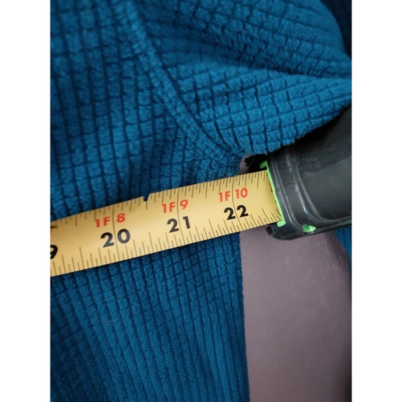 Orvis Trout Bum Mens Medium Blue 1/4 Zip Long Sleeve Fishing Sweatshirt Shirt - Picture 9 of 11